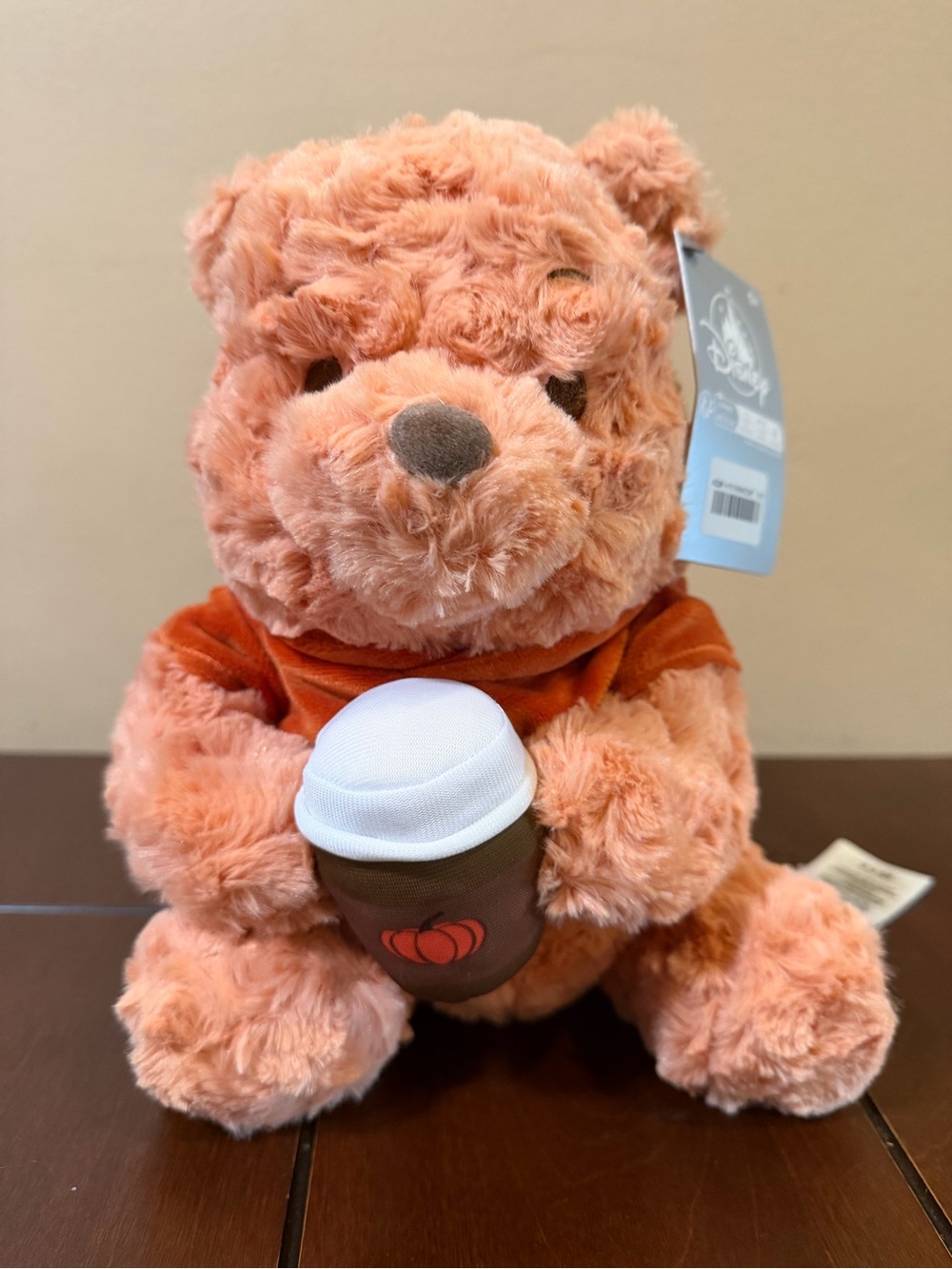 Disney Winnie the Pooh Fall Vibes Plush 10'' Pumpkin Spice Latte NEW 2026